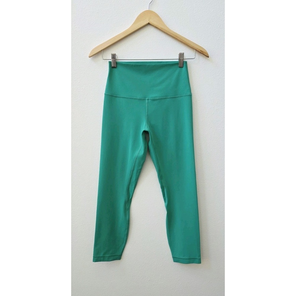 Lululemon Align High Rise Leggings 23" Women's Size 6 Solid Green
